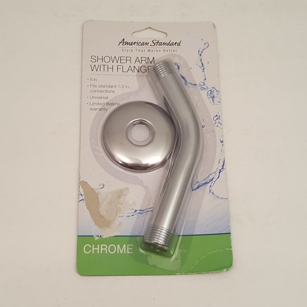 American Standard Shower Arm With Flange | 6" | 1/2" Connection